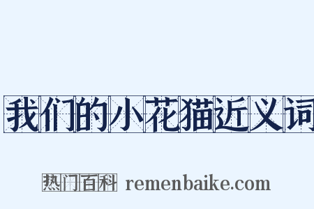 我们的小花猫近义词是什么意思的图片